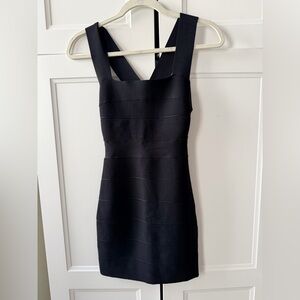 Herve Leger Black Strappy Dress